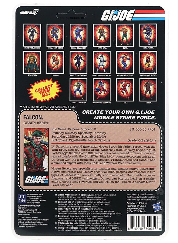 Falcon card back