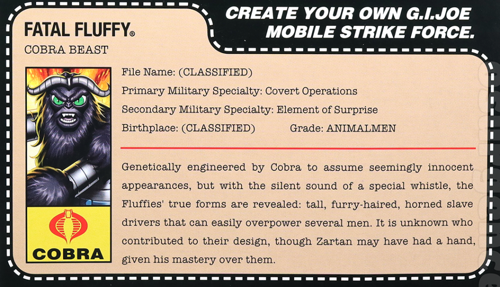 Fatal Fluffy file card