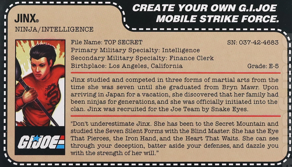 Jinx file card