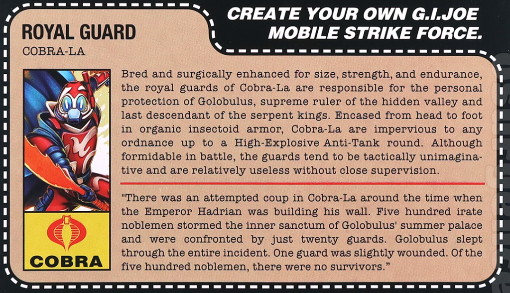 Royal Guard file card