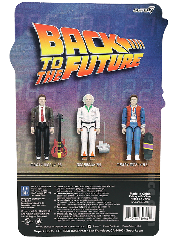 Marty McFly '55 card back