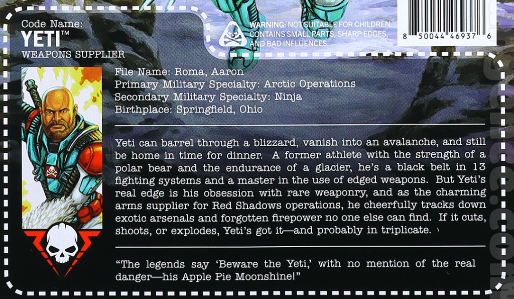Yeti bio card 1