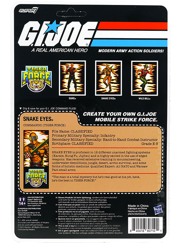 Snake Eyes v5 (Tiger Force) card back